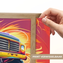 Monstertruck - Auto - Jongens - Kleurrijk Light Box met batterij (Wandlamp kind) middel -USP_websiteprintNL