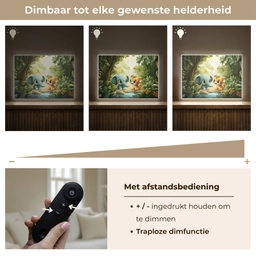 Olifant - Tijger - Bos - Jungle Light Box met batterij (Wandlamp kind) middel -USP_dimbaarNL