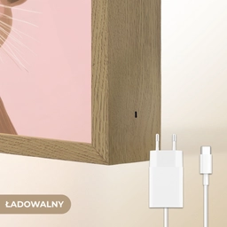 Otters - Glimlach - Bruin Light Box met batterij (Wandlamp kind) middel -USP_websiteoplaadbaarNL