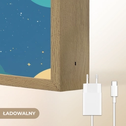 Raket - Planeten - Ruimte Light Box met batterij (Wandlamp kind) middel -USP_websiteoplaadbaarNL