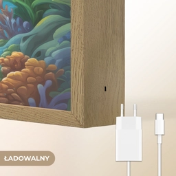 Schildpad - Dolfijn - Oceaan Light Box met batterij (Wandlamp kind) middel -USP_websiteoplaadbaarNL