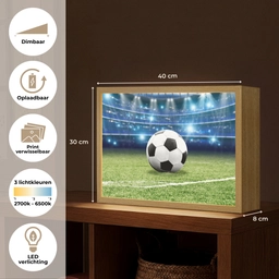 Voetbal - Stadion - Bal - Jongens Light Box met batterij (Wandlamp kind) middel -USP_websiteoverzichtNL