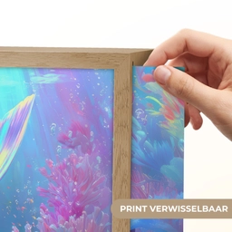 Zeemeerminnenstaart - Koraal - Water Light Box met batterij (Wandlamp kind) middel -USP_websiteprintNL