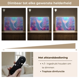 Zeemeerminnenstaart - Koraal - Water Light Box met batterij (Wandlamp kind) middel -USP_dimbaarNL