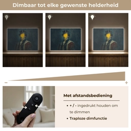 Koning - Portret - Druipende gele verf Light Box met batterij (Wandlamp) middel -USP_dimbaarNL