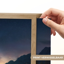 Kristalhelder meer - Bergen - Bergen Light Box met batterij (Wandlamp) middel -USP_websiteprintNL