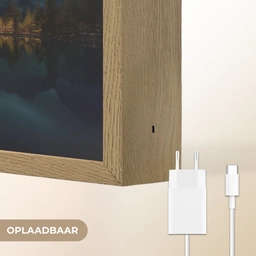 Kristalhelder meer - Bergen - Bergen Light Box met batterij (Wandlamp) middel -USP_websiteoplaadbaarNL