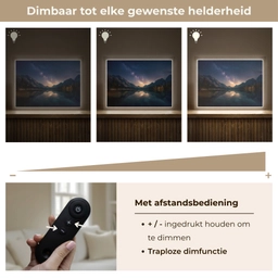 Kristalhelder meer - Bergen - Bergen Light Box met batterij (Wandlamp) middel -USP_dimbaarNL