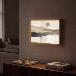 Minimalistisch - Landschap - Dimensie Light Box met batterij (Wandlamp) middel -sfeer1