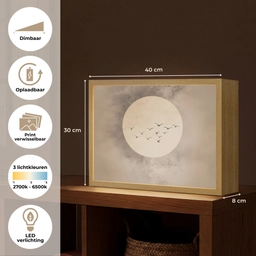 Vogel - Beige - Japandi Light Box met batterij (Wandlamp) middel -USP_websiteoverzichtNL