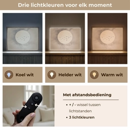 Vogel - Beige - Japandi Light Box met batterij (Wandlamp) middel -USP_lichtkleurNL