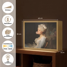 Vrouw - Barokjurk - Kauwgom Light Box met batterij (Wandlamp) middel -USP_websiteoverzichtNL
