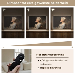 Vrouw - Barokjurk - Kauwgom Light Box met batterij (Wandlamp) middel -USP_dimbaarNL
