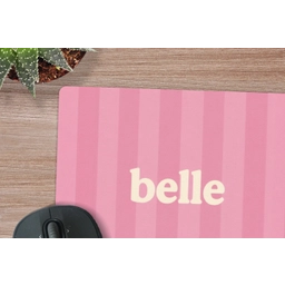 Roze - Gestreept - Belle muismat rubber klein -closeup
