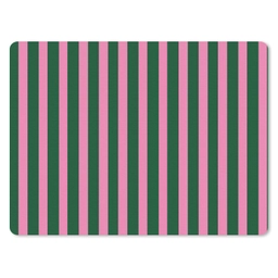 Verticale strepen - Groen - Roze muismat rubber klein 262 -3d