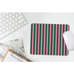 Verticale strepen - Groen - Roze muismat rubber klein 262 -witbureau
