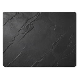 Zwart - Steen - Beton muismat rubber klein -3d