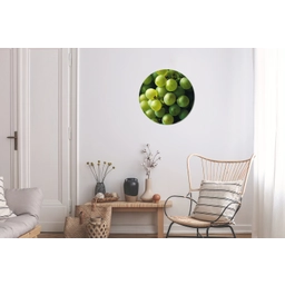 Druiven - Tros - Groen Wandcirkel aluminium klein -woonkamer