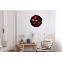 Fruit - Close up - Nectarines Wandcirkel aluminium klein -woonkamer