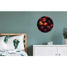 Fruit - Close up - Nectarines Wandcirkel aluminium klein -slaapkamer