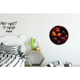 Fruit - Close up - Nectarines Wandcirkel aluminium klein -kinderkamer
