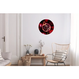 Granaatappel - Rood - Fruit Wandcirkel aluminium klein -woonkamer