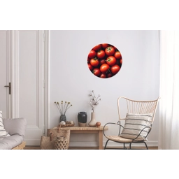 Groente - Rood - Tomaten Wandcirkel aluminium klein -woonkamer