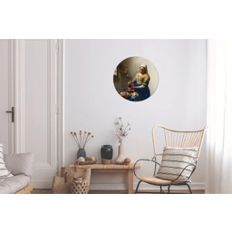 Het melkmeisje - Kunst - Oude meesters - Vermeer Wandcirkel aluminium klein -woonkamer