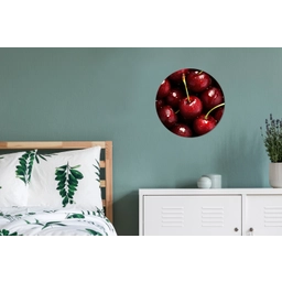 Rood - Fruit - Kersen Wandcirkel aluminium klein -slaapkamer