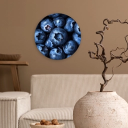 Bessen - Blauw - Fruit Wandcirkel plexiglas klein -sfeer1