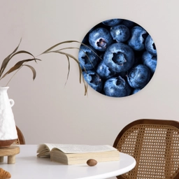 Bessen - Blauw - Fruit Wandcirkel plexiglas klein -sfeer4