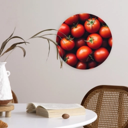 Groente - Rood - Tomaten Wandcirkel plexiglas klein -sfeer4
