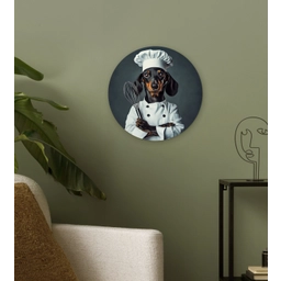 Hond - Garde - Kok Wandcirkel plexiglas klein -sfeer3