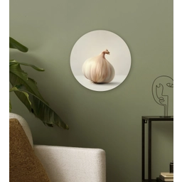 Knoflook - Natuurlijk - Beige Wandcirkel plexiglas klein -sfeer3