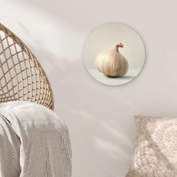 Knoflook - Natuurlijk - Beige Wandcirkel plexiglas klein -sfeer5