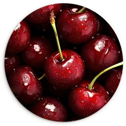 Rood - Fruit - Kersen Wandcirkel plexiglas klein -3d