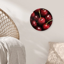 Rood - Fruit - Kersen Wandcirkel plexiglas klein -sfeer5