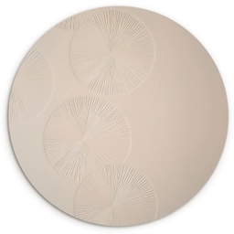 Japandi - Beige - Modern Wandcirkel kunststof plaat 5mm dik klein -3d
