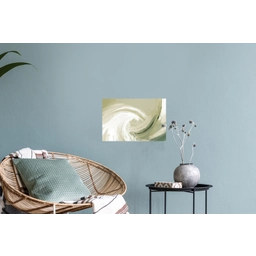 Abstract - Penseelstreken - Golven - Groen Muursticker klein -plant