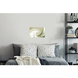 Abstract - Penseelstreken - Golven - Groen Muursticker klein -slaapkamer