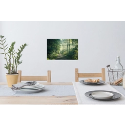 Bos - Pad - Zon - Bomen - Groen - Natuur Muursticker klein -eettafel