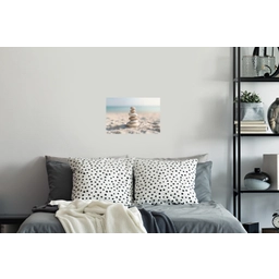 Stenen - Stapel - Zand - Zee Muursticker klein -slaapkamer