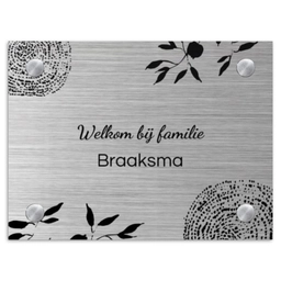 Illustraties - Metaal - Sierlijk Naambord Rechthoek middel -3d