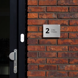 Metaaleffect - Modern Naambord Rechthoek middel -sfeer1-rechthoek-S