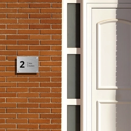 Metaaleffect - Modern Naambord Rechthoek middel -sfeer3-rechthoek-S