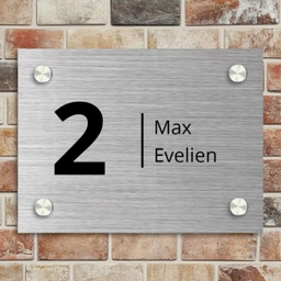Metaaleffect - Modern Naambord Rechthoek middel -sfeer3