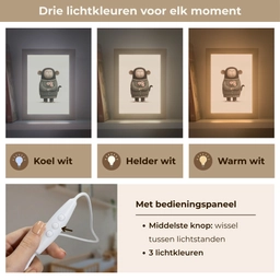Aap - Roze bloemen - Speels Light Box met kabel klein -USP_lichtkleurNL
