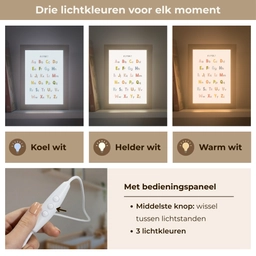 Alfabet - Educatief - Kleuren - Letters leren voor kinderen Light Box met kabel klein -USP_lichtkleurNL