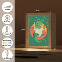 Dino - Groen - Planeet Light Box met kabel klein -USP_NL