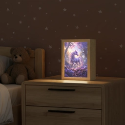 Eenhoorn - Paars - Sprookje - Fantasy dier Light Box met kabel klein -sfeer1_kind